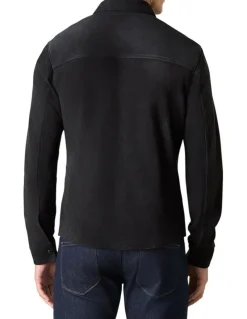 MJ Bale Whitlam Suede Shirt Jacket in Grey