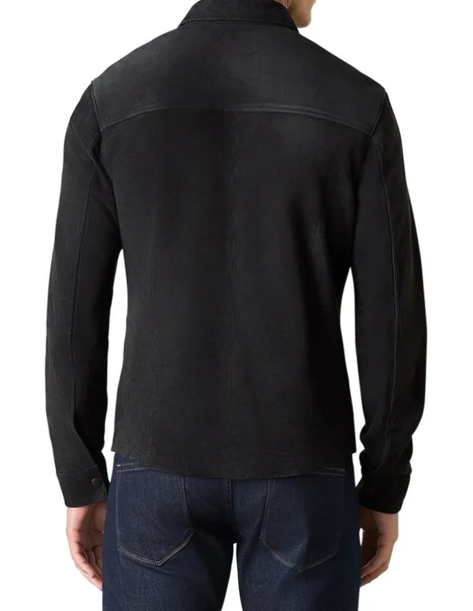 MJ Bale Whitlam Suede Shirt Jacket in Grey