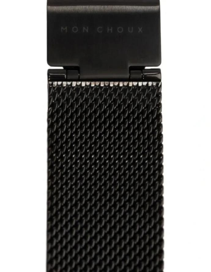 Mon Choux Classic Mesh Watch 38mm in White/Black
