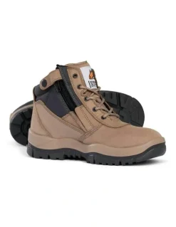 Mongrel Zipsider Non-Safety Soft Toe 961060 Work Boots in Stone