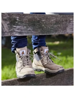 Mongrel Zipsider Non-Safety Soft Toe 961060 Work Boots in Stone