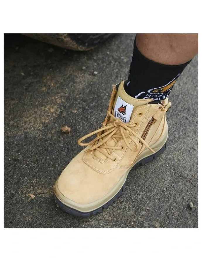 Mongrel Zipsider Safety Steel Toe 261050 Work Boots in Wheat