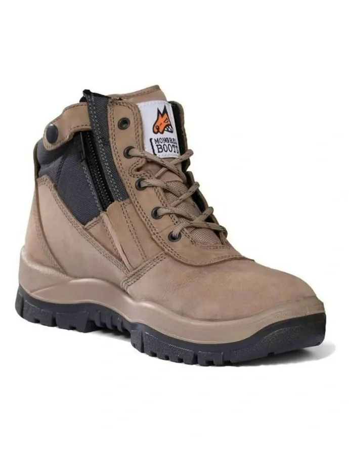 Mongrel Zipsider Safety Steel Toe 261060 Work Boots in Stone