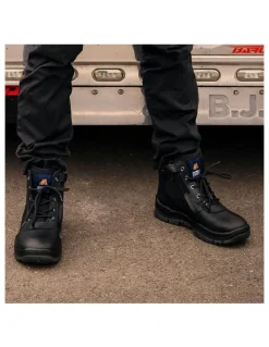 Mongrel Zipsider Safety Steel Toe 261020 Work Boots in Black