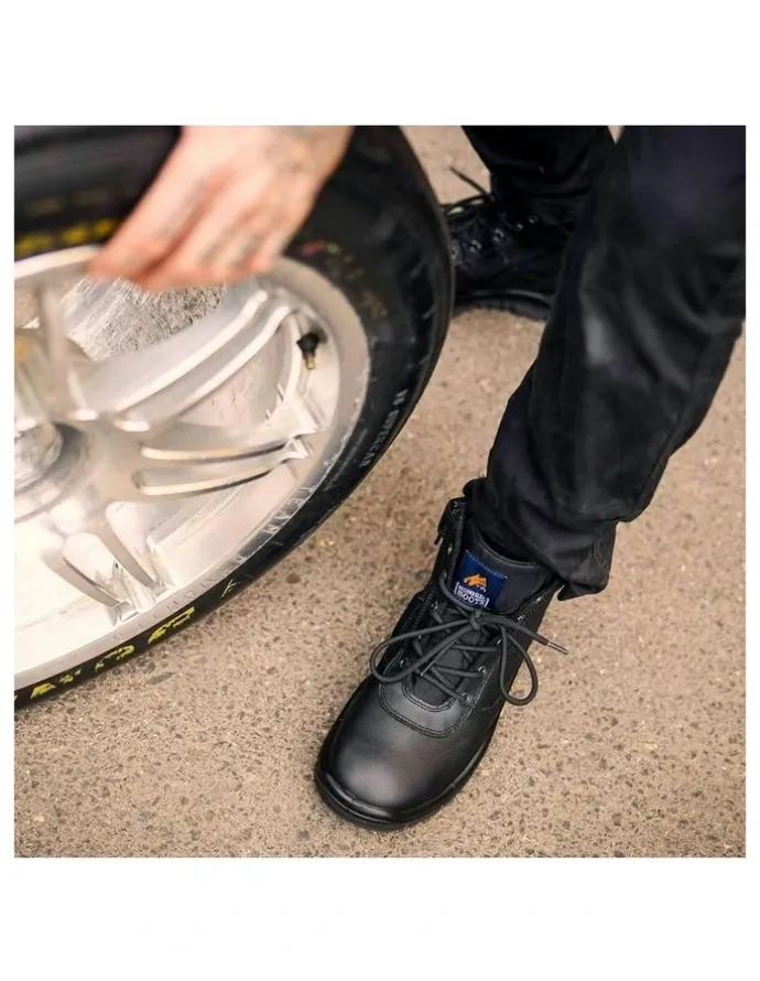 Mongrel Zipsider Safety Steel Toe 261020 Work Boots in Black