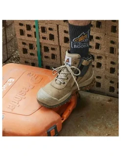Mongrel Zipsider Scuff Cap Safety Steel Toe 461060 Work Boots in Stone
