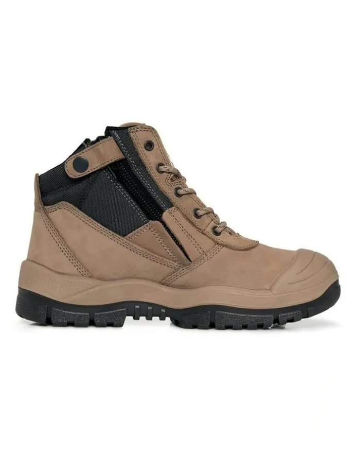 Mongrel Zipsider Scuff Cap Safety Steel Toe 461060 Work Boots in Stone
