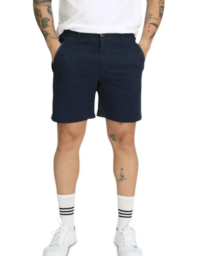 Mosmann Brando Chino Shorts in Navy