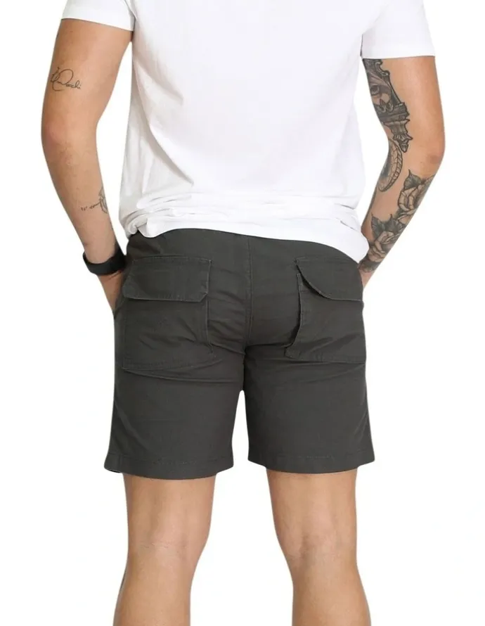 Mosmann Travis Casual Shorts in Charcoal