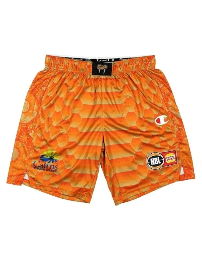 NBL Store Cairns Taipans 25/26 Primary Shorts in Orange