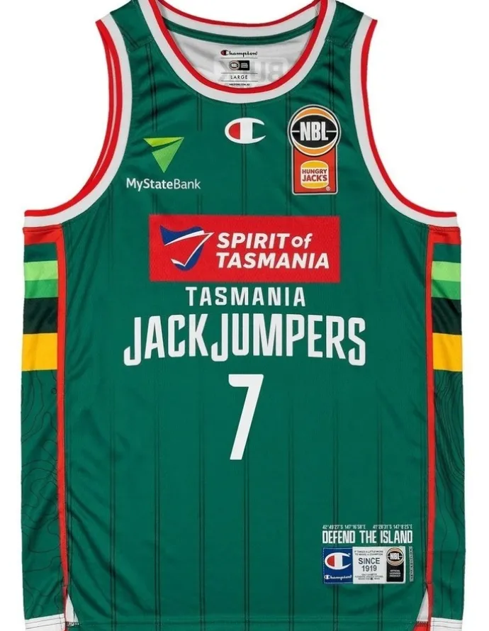 NBL Store David Johnson Tasmania JackJumpers 25/26 Primary Jersey in Green