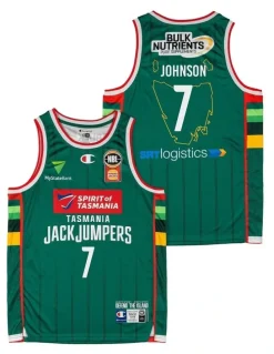 NBL Store David Johnson Tasmania JackJumpers 25/26 Primary Jersey in Green