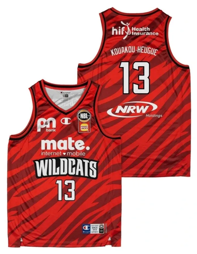 NBL Store Perth Wildcats 25/26 Primary Jersey - Noa Kouakou-Heugue in Red