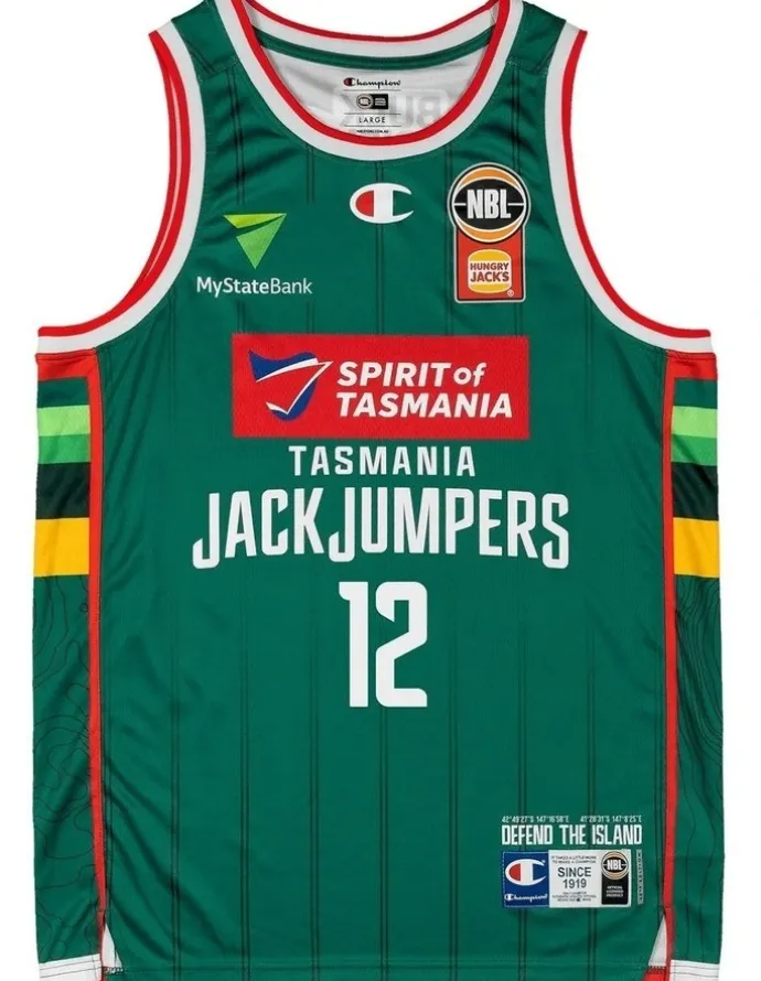 NBL Store Tyger Campbell Tasmania JackJumpers 25/26 Primary Jersey in Green