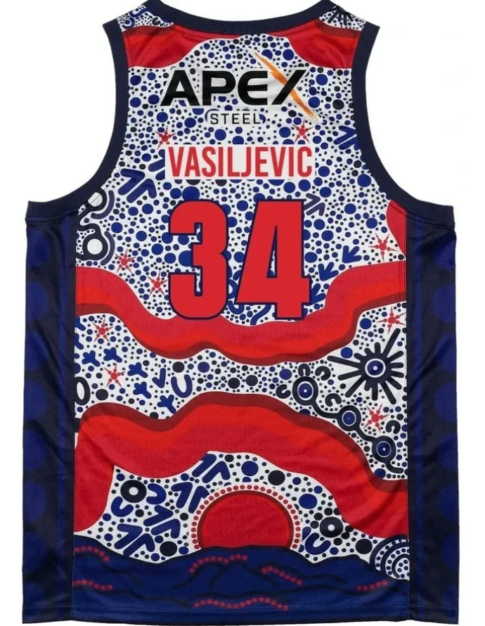 NBL Store Adelaide 36ers 25/26 Indigenous Jersey in DJ Vasiljevic