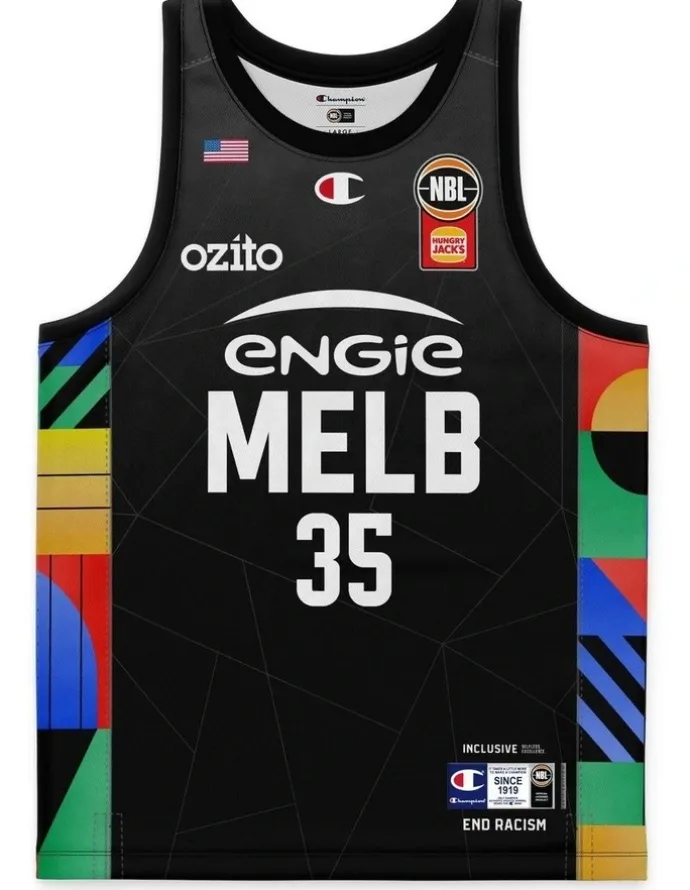 NBL Store Melbourne United 25/26 Multicultural Jersey in Black