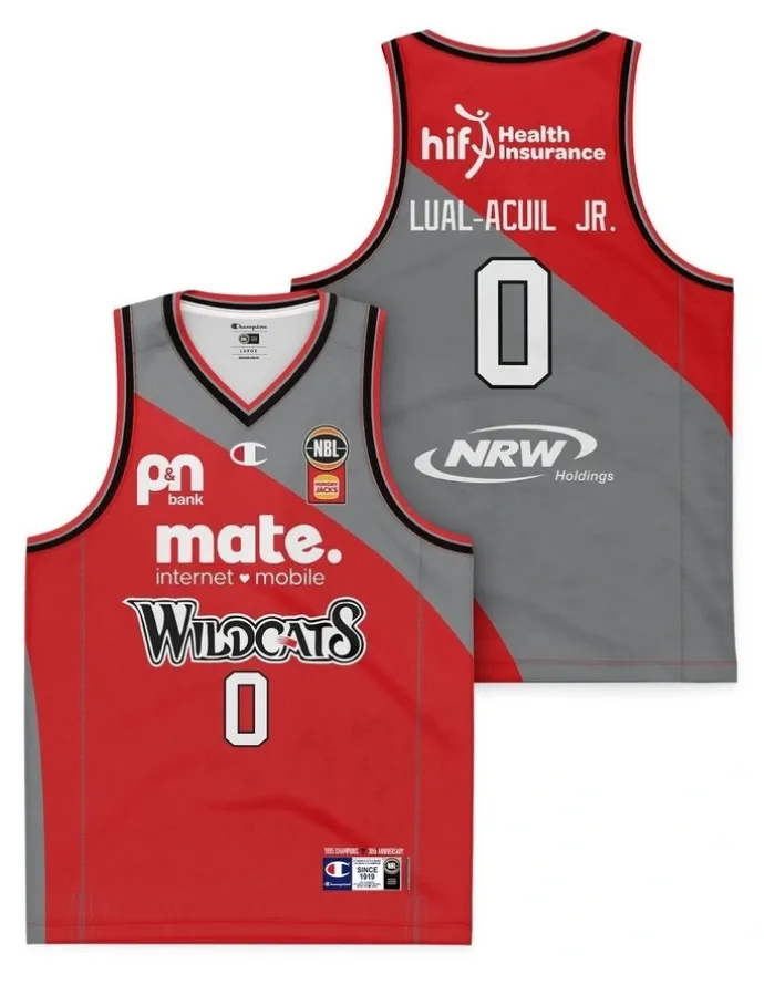 NBL Store Perth Wildcats 25/26 Retro Round Jersey in Jo Lual-Acuil Jr.