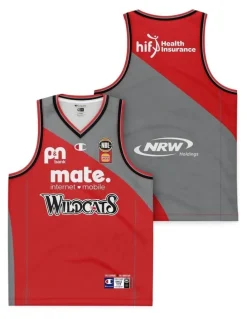 NBL Store Perth Wildcats 25/26 Retro Round Jersey in Red