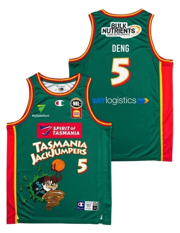 NBL Store Tasmania JackJumpers Majok Deng 25/26 Space Jam Jersey in Green