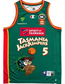 NBL Store Tasmania JackJumpers Majok Deng 25/26 Space Jam Jersey in Green