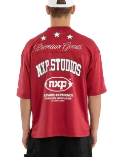 Nena & Pasadena Offbeat Football Jersey in Red