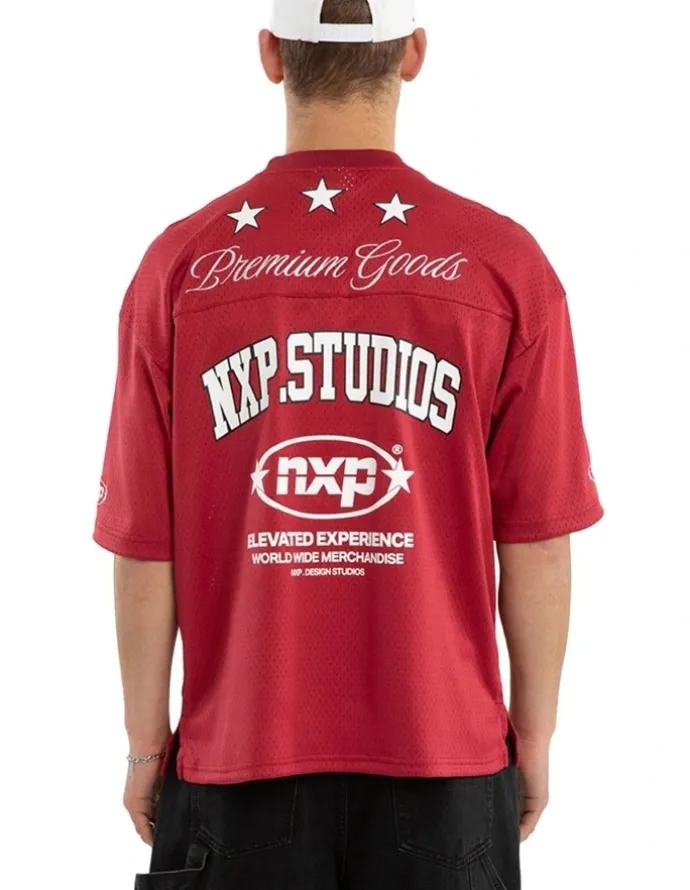 Nena & Pasadena Offbeat Football Jersey in Red