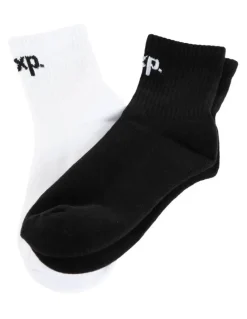 Nena & Pasadena Original Mix Socks 2 Pack in Black/White