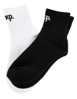 Nena & Pasadena Original Mix Socks 2 Pack in Black/White