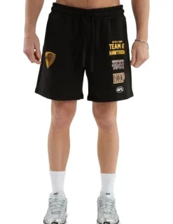 Nena & Pasadena AFL Hawthorn Prime Trackshorts in Jet Black