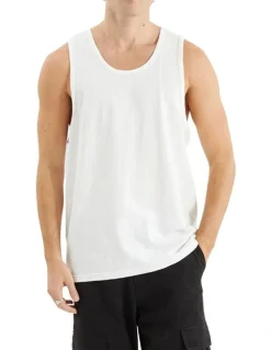 Nena & Pasadena Asheville Relaxed Singlet in Natural White