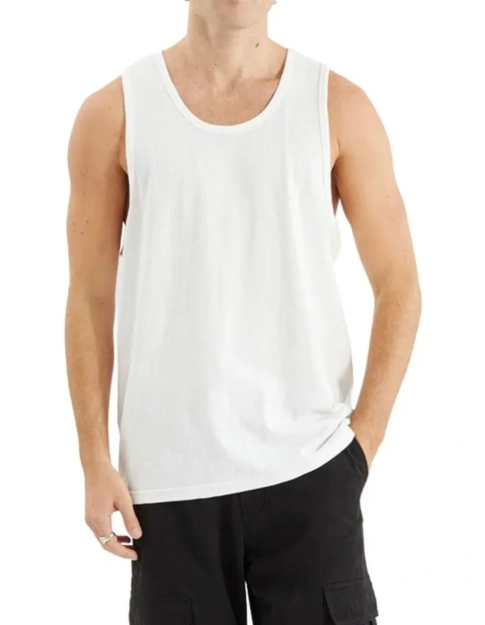 Nena & Pasadena Asheville Relaxed Singlet in Natural White