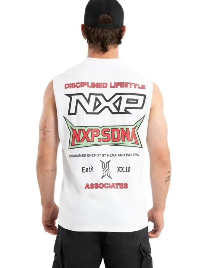 Nena & Pasadena Champion Raptor Muscle Tank in White