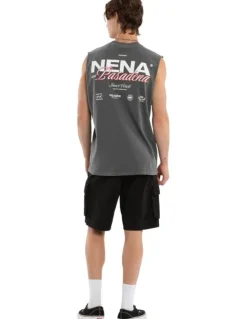 Nena & Pasadena Demand Relaxed Muscle Tank in Grey