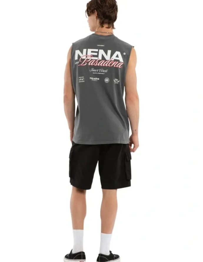 Nena & Pasadena Demand Relaxed Muscle Tank in Grey