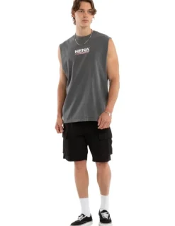 Nena & Pasadena Demand Relaxed Muscle Tank in Grey