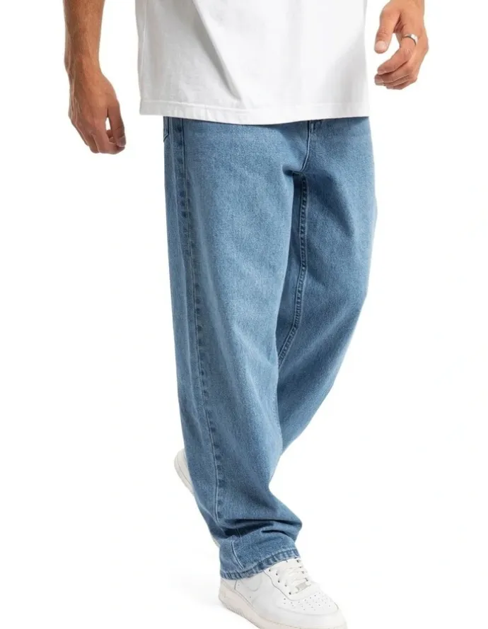 Nena & Pasadena Drive Athletic Baggy Jean in Blue