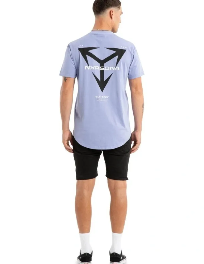 Nena & Pasadena Finest Dual Curved Tee in Pigment Thistle Down