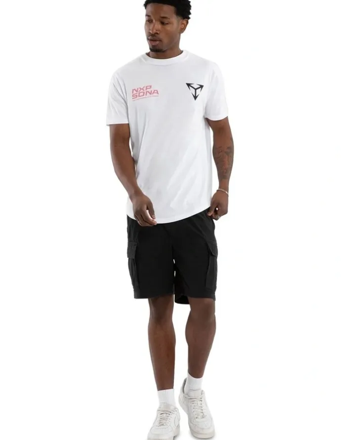 Nena & Pasadena Finest Dual Curved Tee in White