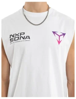 Nena & Pasadena Finest Relaxed Muscle Tank in White