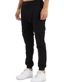 Nena & Pasadena F150 Slim Nylon Jogger in Black