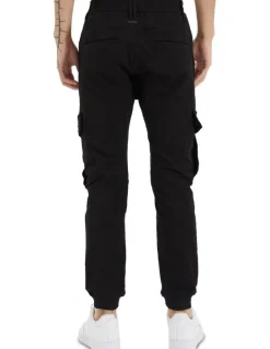 Nena & Pasadena F150 Slim Nylon Jogger in Black