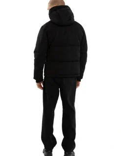 Nena & Pasadena Onus Hoodied Puffer in Black