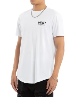 Nena & Pasadena Peak Dual Curved Tee in White