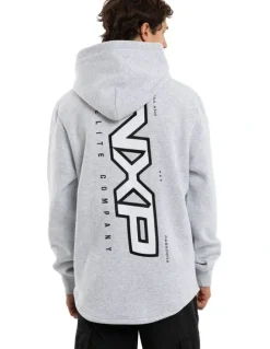 Nena & Pasadena Podium Dual Curved Hoodie in Grey