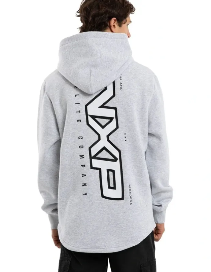Nena & Pasadena Podium Dual Curved Hoodie in Grey