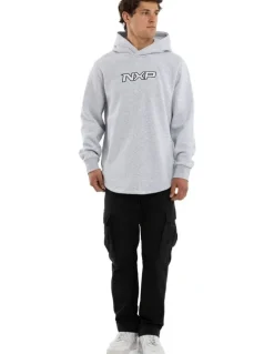 Nena & Pasadena Podium Dual Curved Hoodie in Grey
