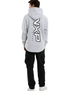 Nena & Pasadena Podium Dual Curved Hoodie in Grey
