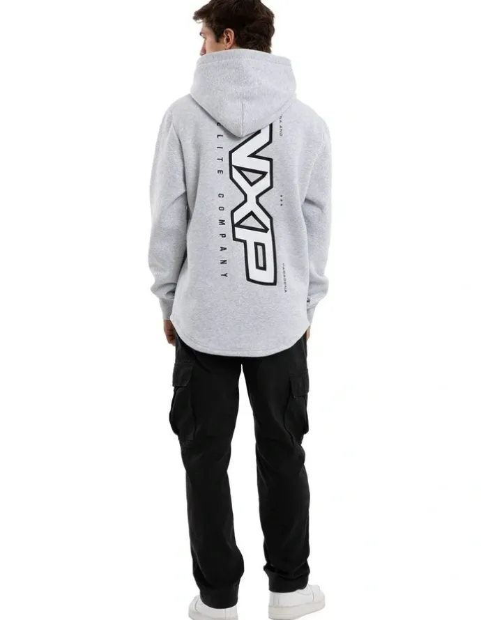 Nena & Pasadena Podium Dual Curved Hoodie in Grey