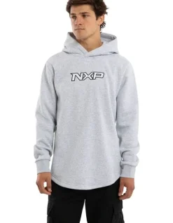 Nena & Pasadena Podium Dual Curved Hoodie in Grey