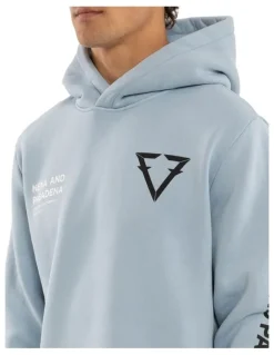 Nena & Pasadena Track Dual Curved Hoodie in Blue